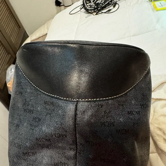 MCM Black Shopper Bag with Sturdy Leather Handles - Picture 6 of 14